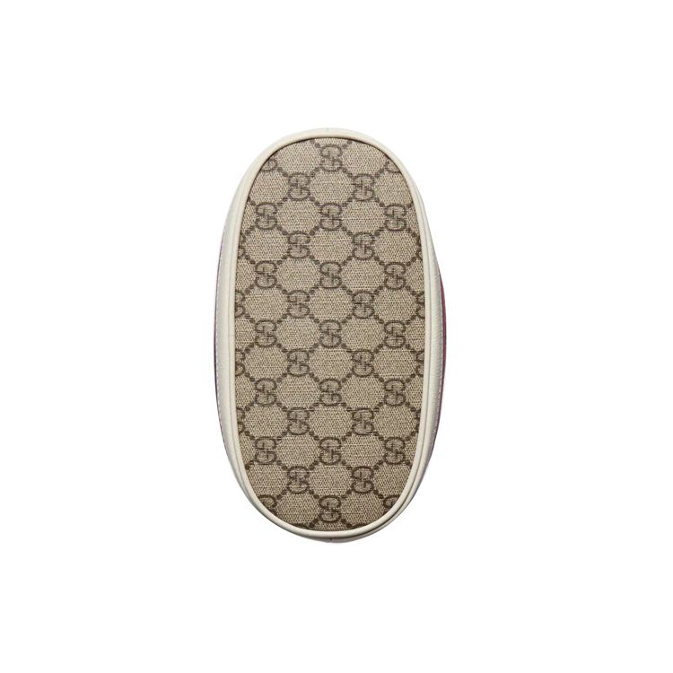 Gucci Ophidia Logo Stripe Drawstring Canvas And Leather Bucket Bag Women bags Ebony White 550621-96I3B-9794