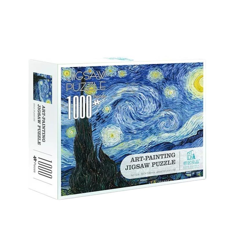 

High-difficulty 1000-piece Jigsaw Puzzle With Classical Paintings Smooth Edges And Soft Colors Starry Sky