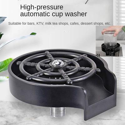 Mutfak Lavabo Cam Durulayıcı, Musluk Bar Cam Durulayıcı, Şişe Yıkama Makinesi, Mutfak Lavabo Aksesuarları, Şişe için Bardak Temizleyici, Cam Temizleyici Lavabo Aparatı, Siyah