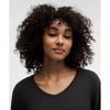 Lululemon Becalm V Neck Bell sleeVe Shirt Black