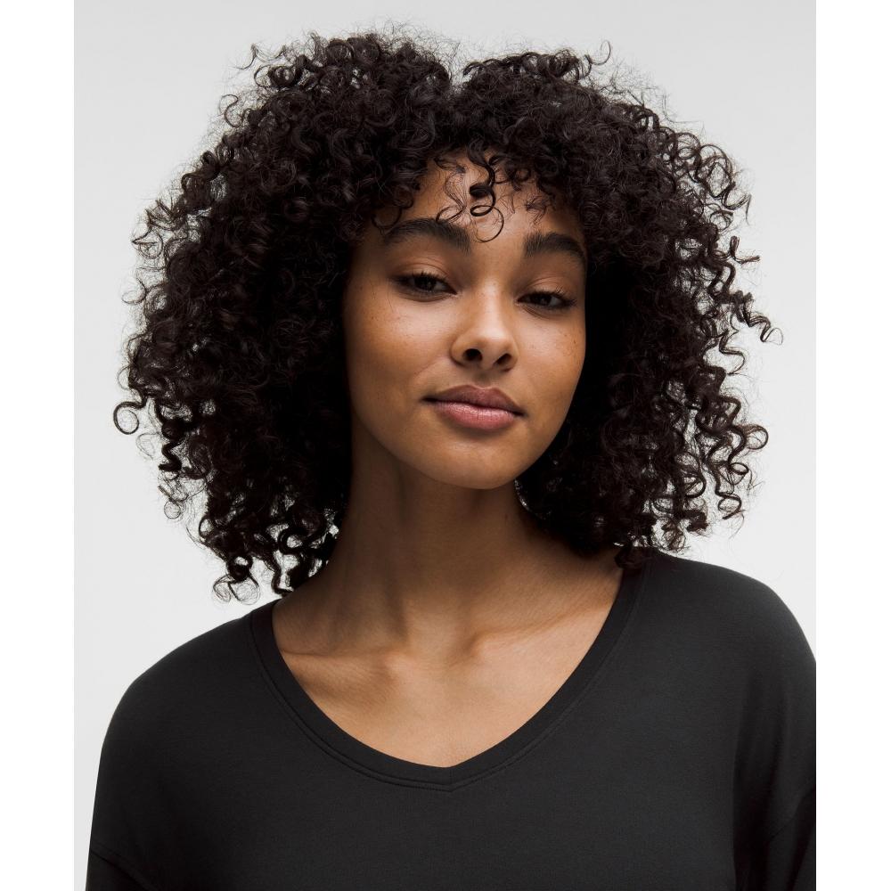 Lululemon Becalm V Neck Bell sleeVe Shirt Black