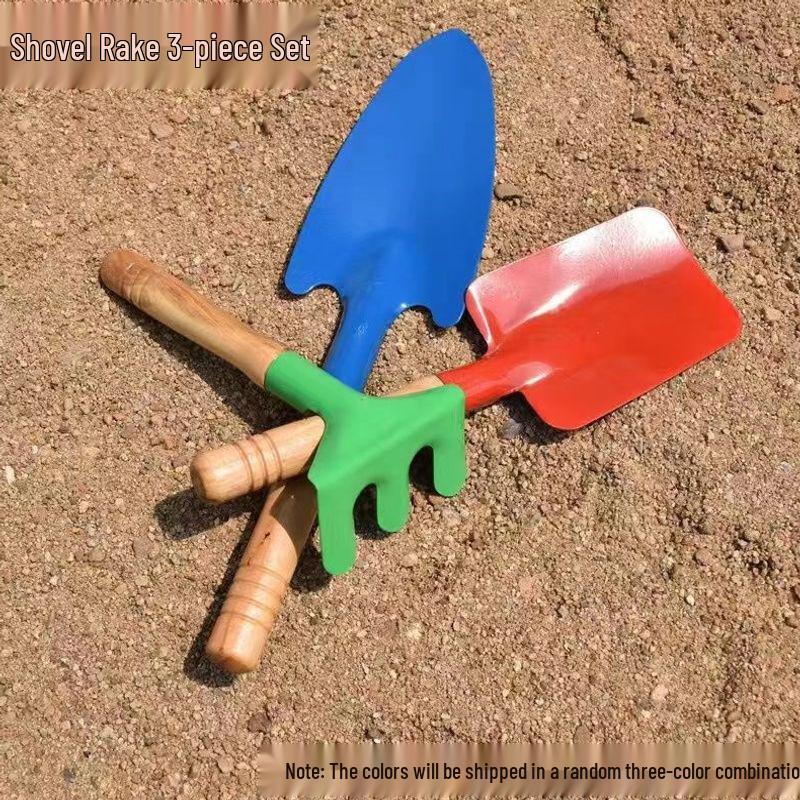 Children's Beach Toy Set: Iron Shovel and Bucket for Sand and Gardening