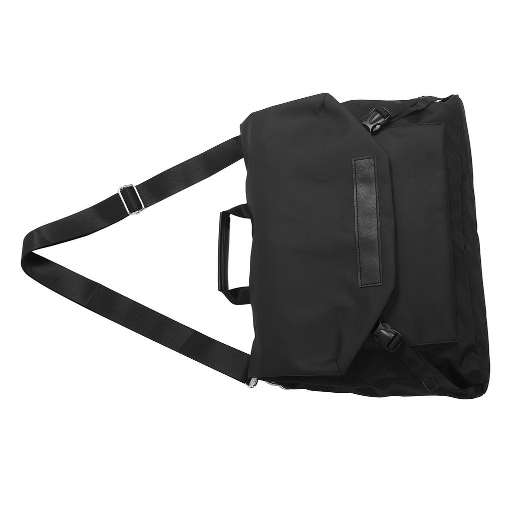 Men Laptop Shoulder Bag Waterproof Adjustable Strap Shock Proof Protective Computer Bag Black L