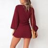 Luxurious Womens Long Sleeve Knit Bodycon Bandage Mini Dress For Chic Winter Style