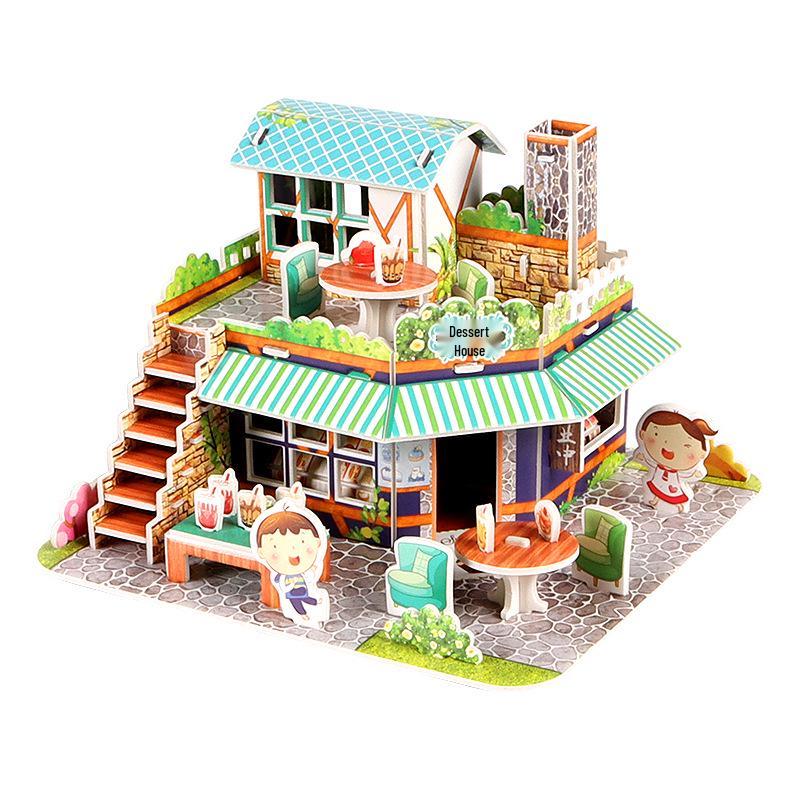 3D Puzzle DIY Handmade Dollhouse - Educational Toy for Kids & Parent-Child Interaction