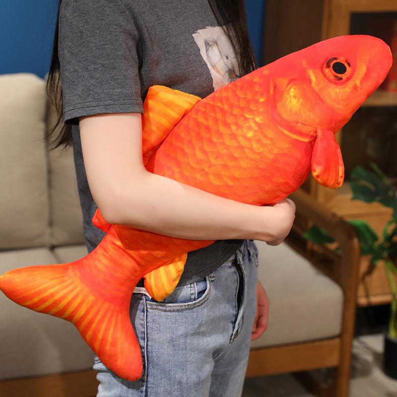 30-100cm Simulation Koi Fish Plush Toy Pillow Lifelike Colorful Red Gold Goldfish Plush Toy Home Decoration Gift For Children