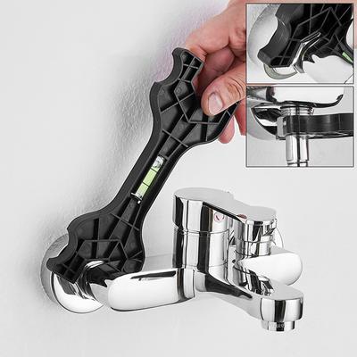 Multifunctional Dual Headed Wrench With Level Manual Tap  Repair Plumbing Tools For Household Faucet Pipe And Toilet
