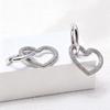 18K Gold-Plated Heart-Shaped Zircon Stud Earrings - European & American Fashion