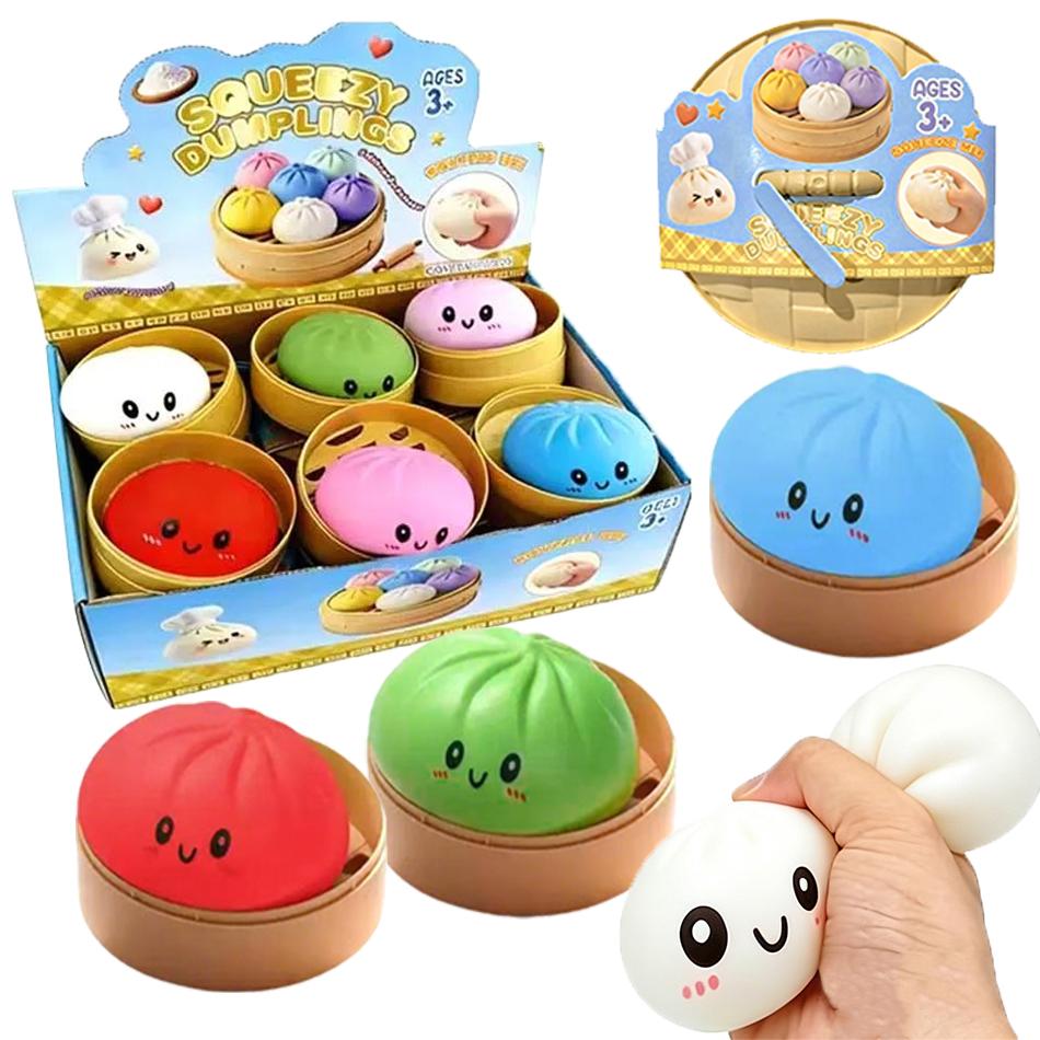 Activating Toys Soft And Colorful Simulation Dumpling Squeezing Toy, A Relaxing And Stress Relieving Toy For Children And Adults Squishy