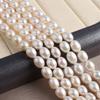 1String, AAA Natural Freshwater Pearls, White Oval Pearl Beads, 7-8mm, for DIY Jewelry Making, Unique Birthday Party Wedding Crafts, 36cm