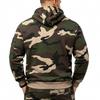 Men S Outdoor Casual Camo Fleece Half Zip Hooded Long Sleeve Sweatshirt