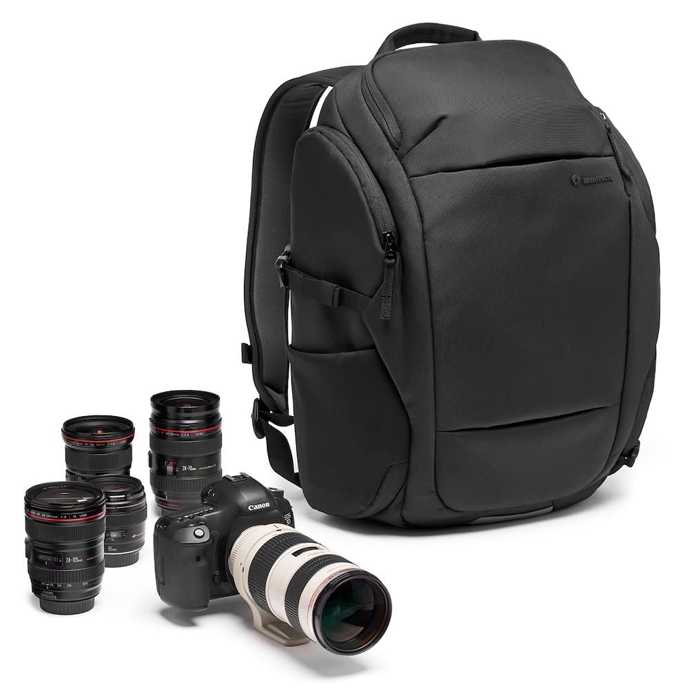 Manfrotto Advanced Travel Backpack M III SLR Mirrorless Camera Water Repellent Material Rain Cover Included MB 19.2L MA3-BP-T