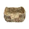 Woven Straw Nest Rabbit Guinea Pigs House Rectangular Shape Pet Cage Accessories Cottage Chew Toys Playing Nesting Bed