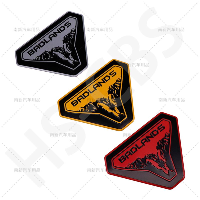 3D Aluminium Badlands Autoaufkleber Heckklappenaufkleber Abzeichen Emblem Autokarosserie Dekorativer Aufkleber Außenzubehör