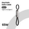 TPE Type C TO Type C Cable Keychain Mini Key Chain Charger Cord  Mobile Phone Charge
