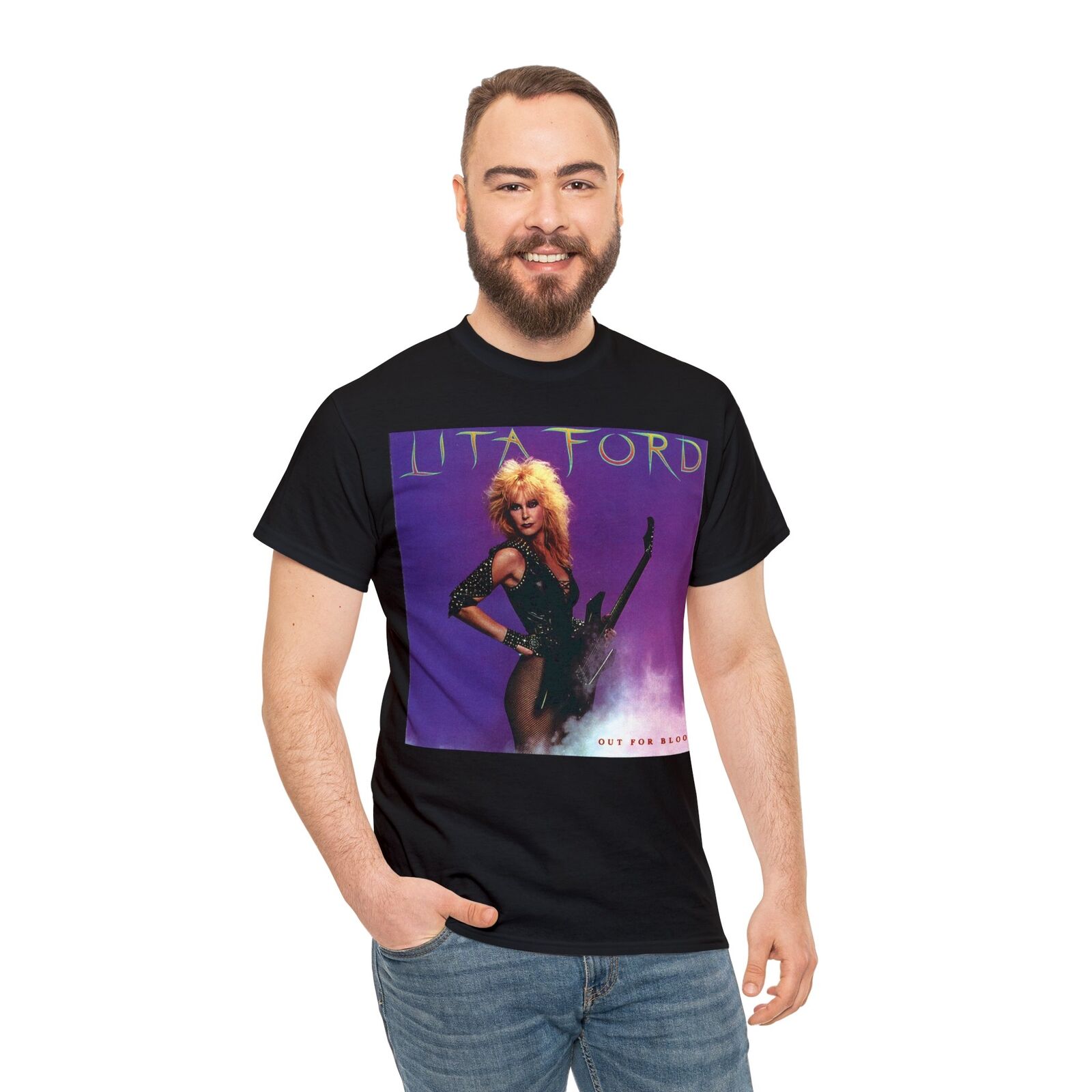 Lita Ford Out For Blood 2nd cover Short Sleeve Tee Unisex T-Shirt S