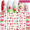 1pcs Summer Sticker Nail Art Decorations Leaves Flower 3D Adhesive Stickers Woman Face Fruit Foil Manicure Wrap