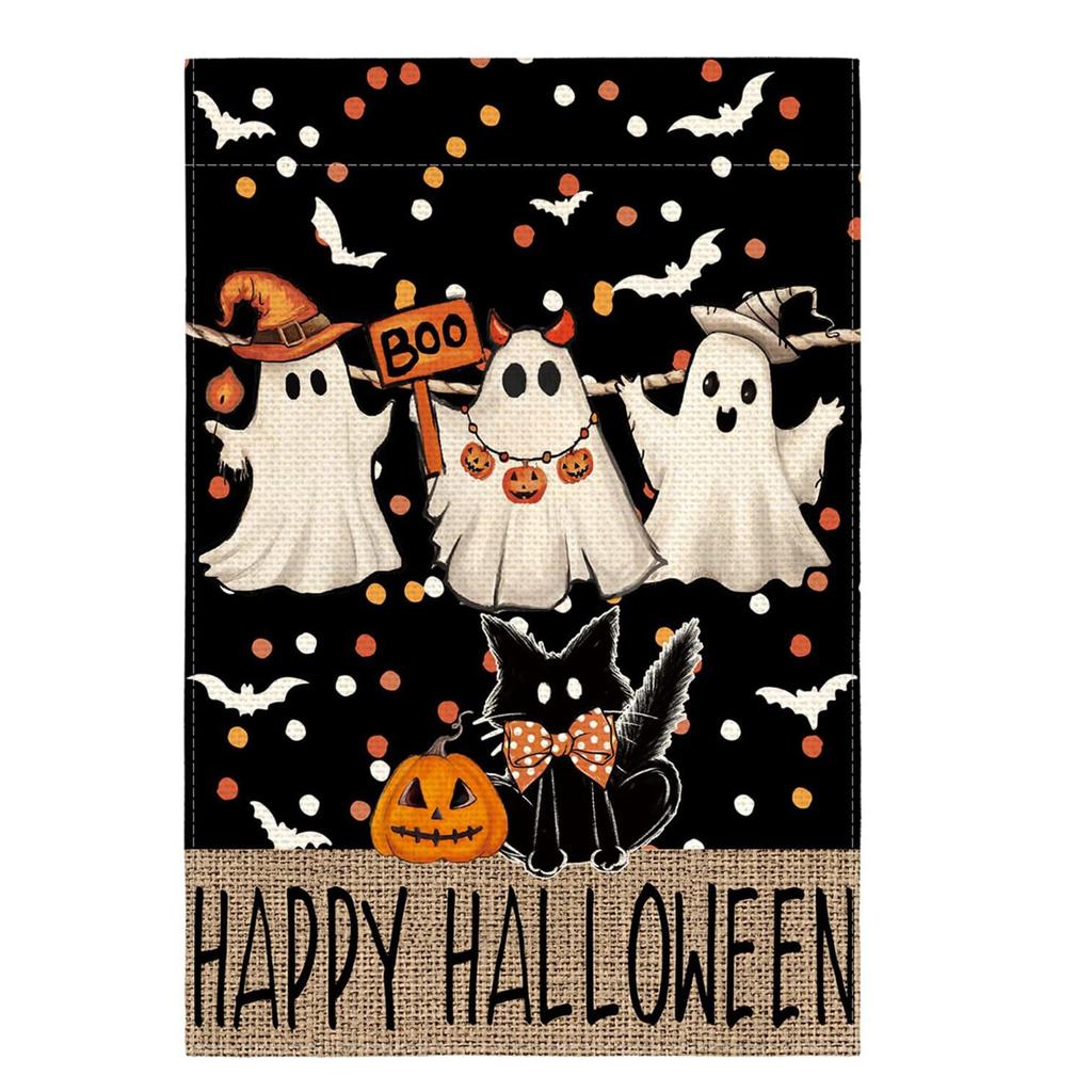 Pumpkin Halloween Garden Flag - Seasonal Decorative Yard Bunting