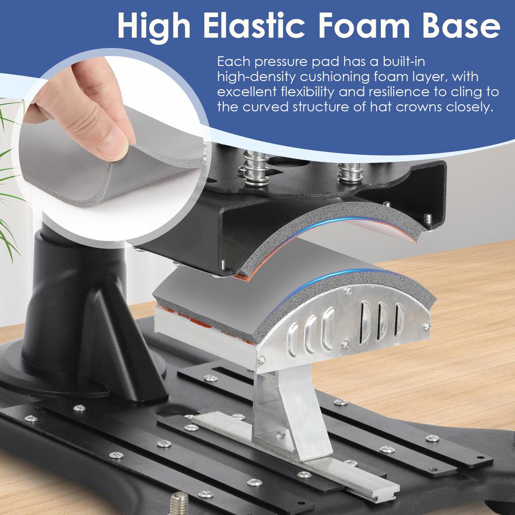 6Pcs Silicone Heat Press Mat 3 Thickness 1/8" 1/5" 1/4" Double Sided Use Heat Press Pad for DIY Heat Pressing Mat Rubber Pad