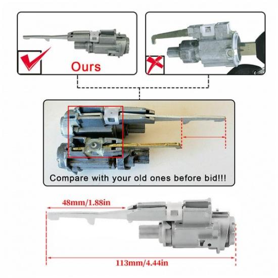 Ignition Switch Cylinder Lock Fits For Honda & Fit Acura 2002 - 2014 With 2Keys