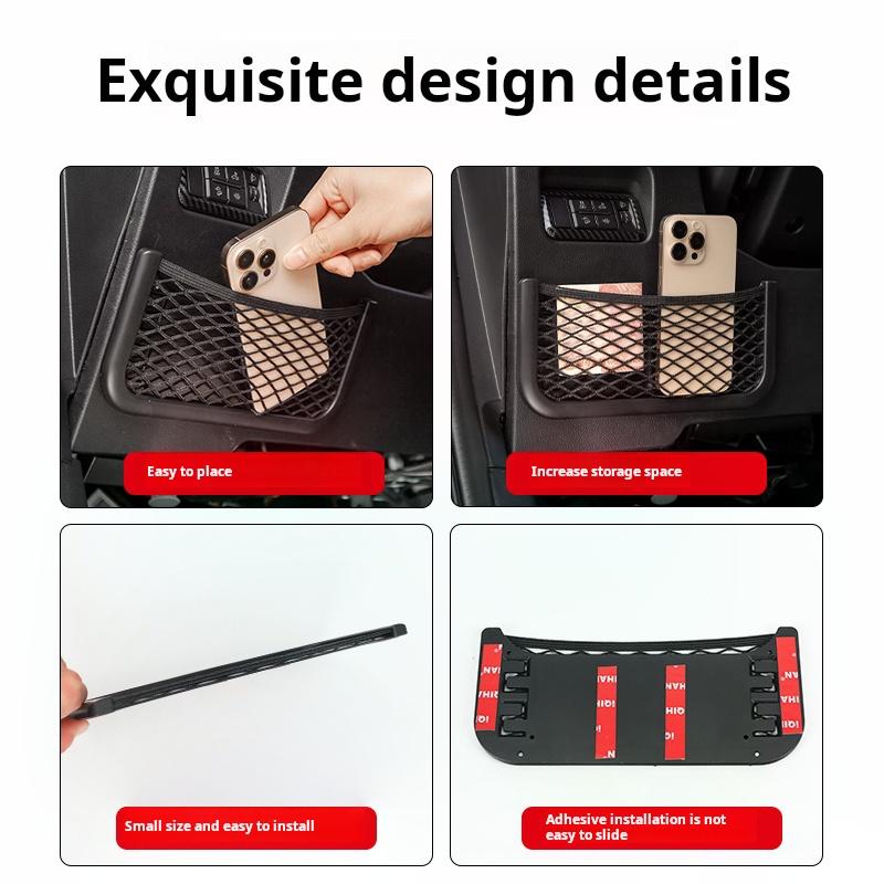 Driver's Side Car Storage Net Bag For Ford Ranger 2025 Phone Bag Storage Net Bag Storage Hanging Bag Modified Car Accessories