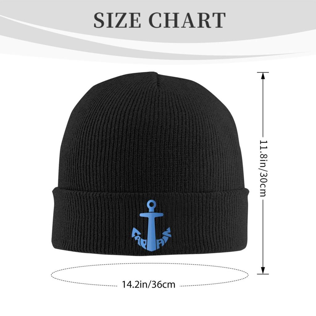 Captain Anchor Warm Knitted Cap Fashion Bonnet Hat Autumn Winter Outdoor Beanies Hats for Men Women Adult