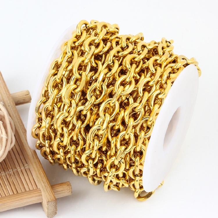 Professional Grade Stainless Steel Chain for Jewelry Making Rolo Chain Bulk for Necklaces and Bracelets Jewelry Kits