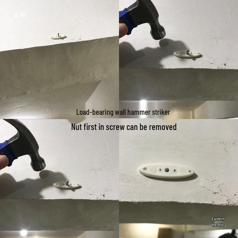 Invisible No-Trace Screw Wall Hook with Extension Rod for Clocks & Paintings, No Drilling Needed
