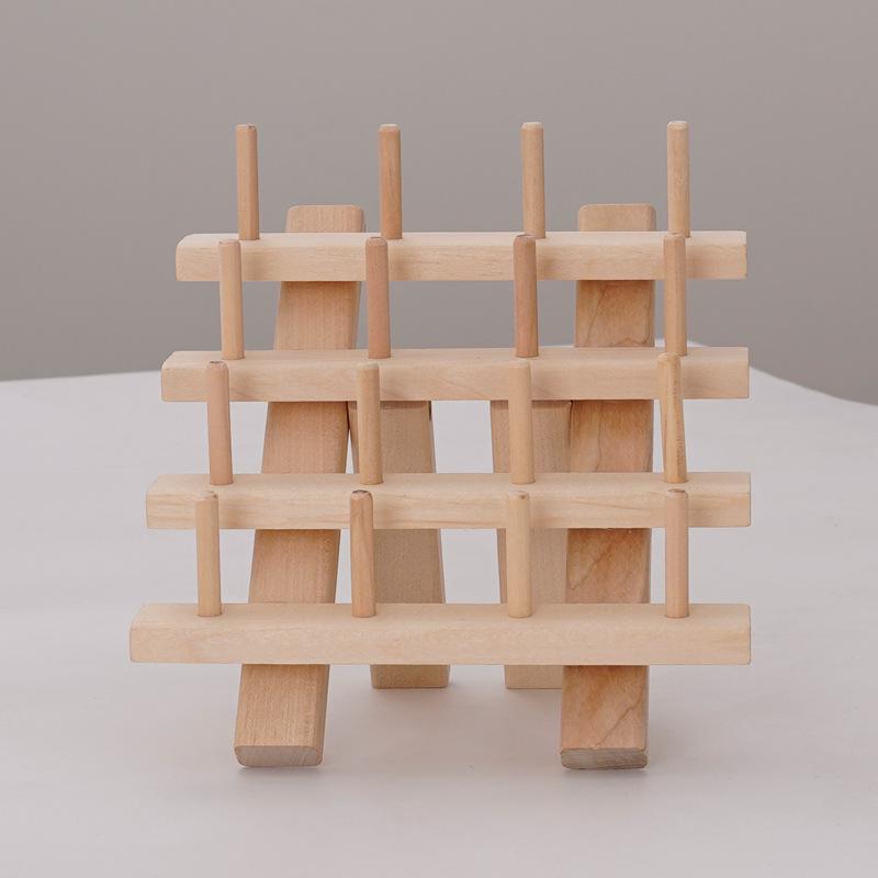 Creative Wooden Folding Thread Spool Rack - Holds 46 Spools/Bobbins for Sewing and Storage
