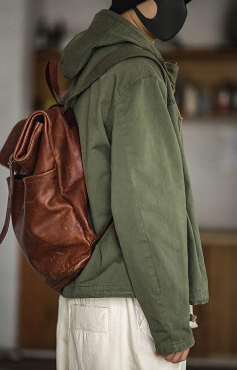 Military Design Hooded Stylish Cool Pullover Parka American Casual Tops Sweatshirt Long Sleeve Sweatshirt Military Jacket Large Size Yuttari Outerwear