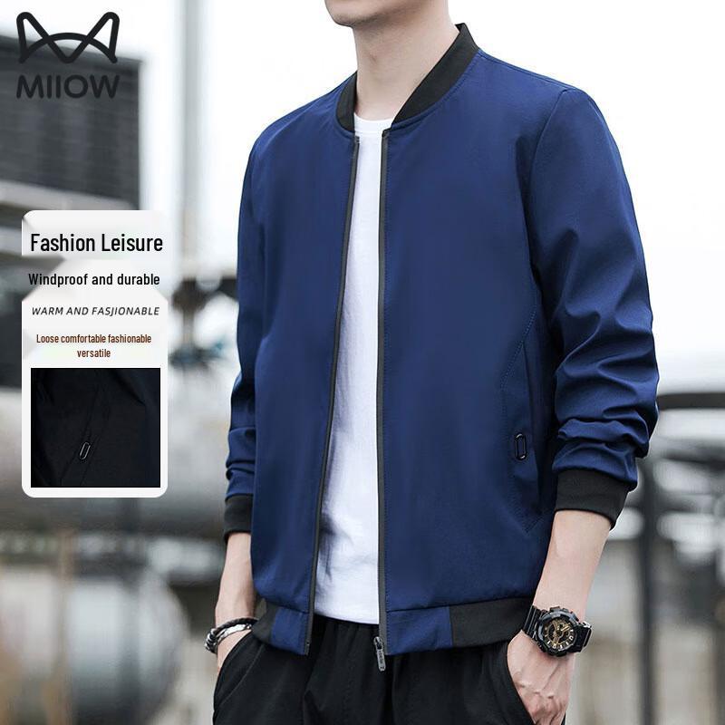 

Mao Ren Men s Windproof Baseball Collar Jacket 2XL