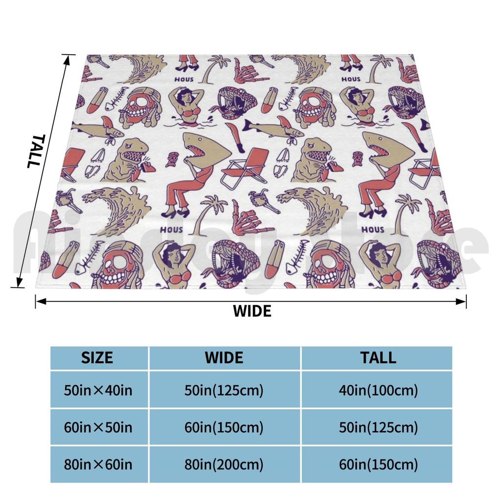 Frankenberg Blanket For Sofa Bed Travel Summer Goods Red Summer Red Blue Water Beach Tattoo Sexy Girl Freak