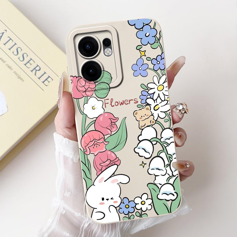 For Oppo Reno 13F 2025 Case Cute Rabbit Panda Flower Soft Silicone Shockproof Cover For OPPO Reno13 FS Fundas RENO13F Phone Case