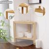 Corner Shower Stool 2 Layer Storage Shelf Foot Rest Multifunction for Home Living Room