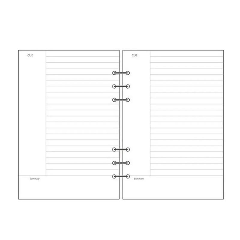 Fromthenon Cute Filler Paper Refill for Filofax Spiral Notebook A5 A6 A7 Planner Color Grid Blank Todo List Core Stationery