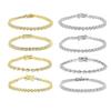 Various Shaped Geometric Bezel Cubic Zirconia 5A CZ Tennis Chain Bracelet Classic Fashion Women Jewelry