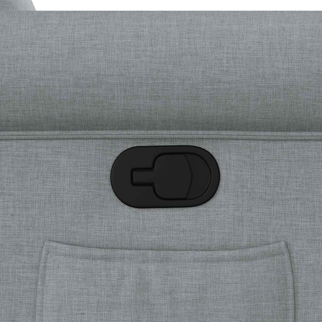 Relaxation Armchair Light Grey Fabric