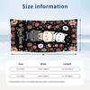 Floral Cat Portrait 1 Theme Quick Dry Beach Towel Custom Name Text Print Large Sand Resistant Towel Beach Vacation