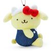 Sanrio HELLO Everyone Pompompurin Mascot Holder, 12 x 13 x 11 cm, Acrylic, 805742