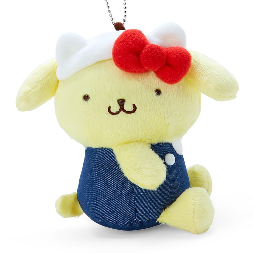 Sanrio HELLO Everyone Pompompurin Mascot Holder, 12 x 13 x 11 cm, Acrylic, 805742