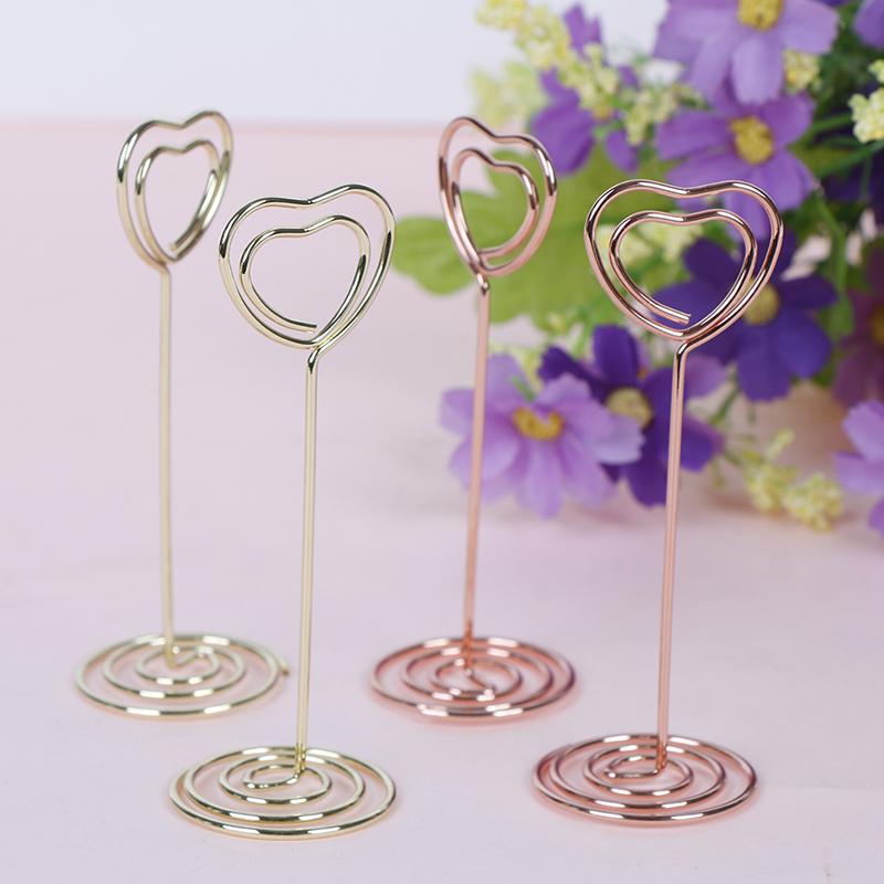 1pc Heart Shaped Photo Card Holder gold rose gold for home wedding decoration 1pc Heart Shaped Photo Card Holder gold rose gold for home wedding decoration
