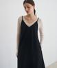 Deuloupisumeon Shirred String Layered Dress [Black]