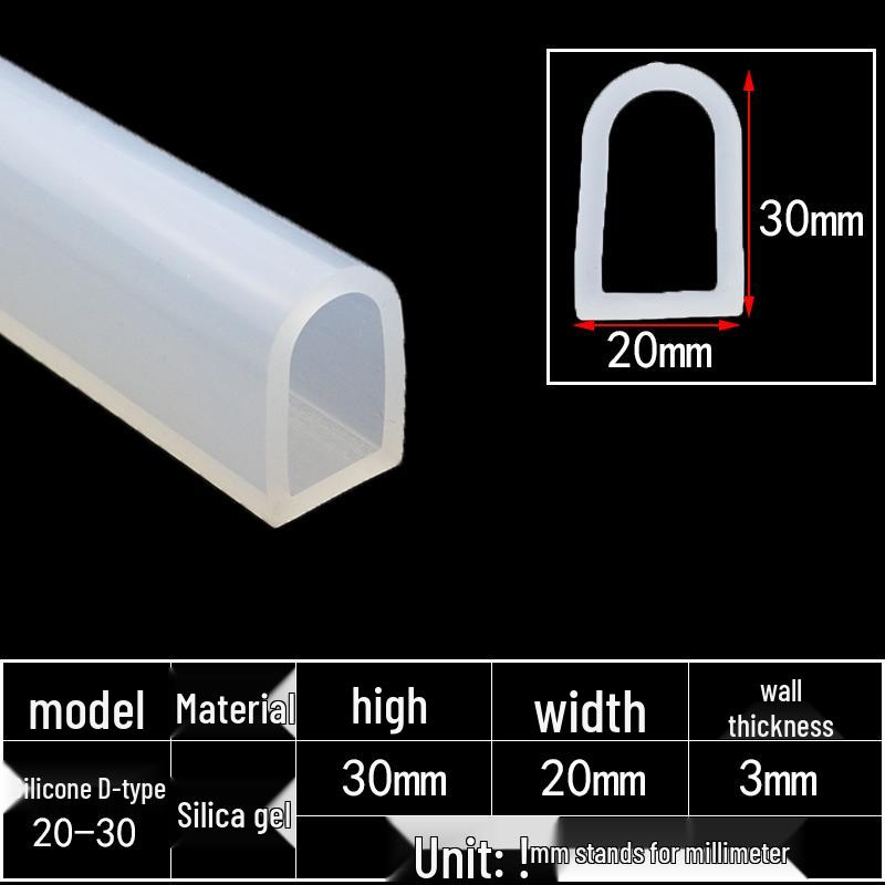 D-Shaped Silicone Sealing Strip: High-Temperature, Water-Retaining, Self-Adhesive, Anti-Collision, Shock-Absorbing for Doors & Windows