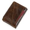 Genuine Cowhide Men Wallet Trifold Short Wallet with Coin Pocket Multi Card Slots Real Leather Coin Purse for Men Daily Use