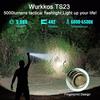 Wurkkos TS23 Rechargeable High 5000 Super 482M Long High RCI LED IP68 Waterproof for and Emergency Use Green Flashlight, Lumens, Bright, Range,