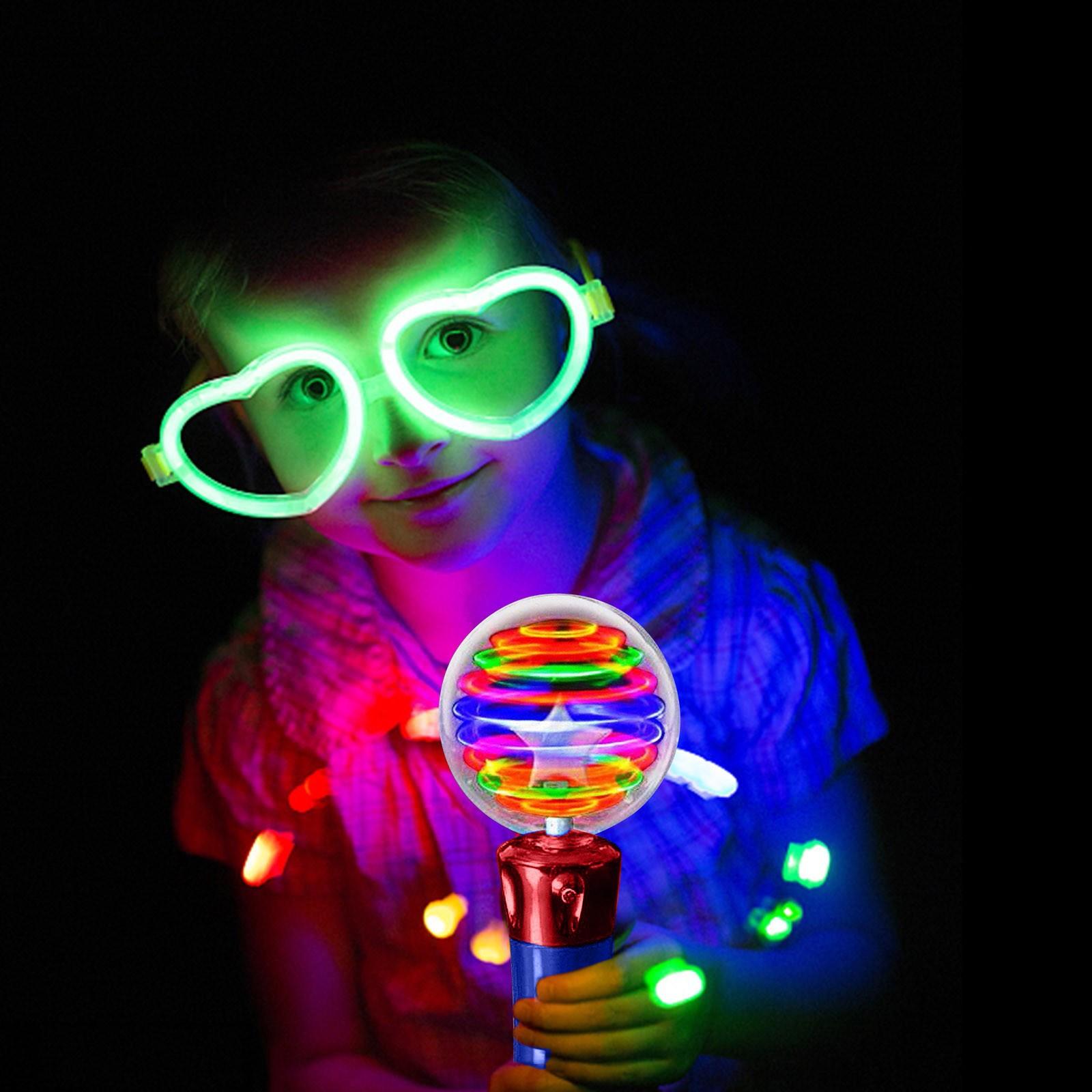 Детский светящийся шарик-игрушка-палка со светодиодной вспышкой и вращающимся световым — фото 6