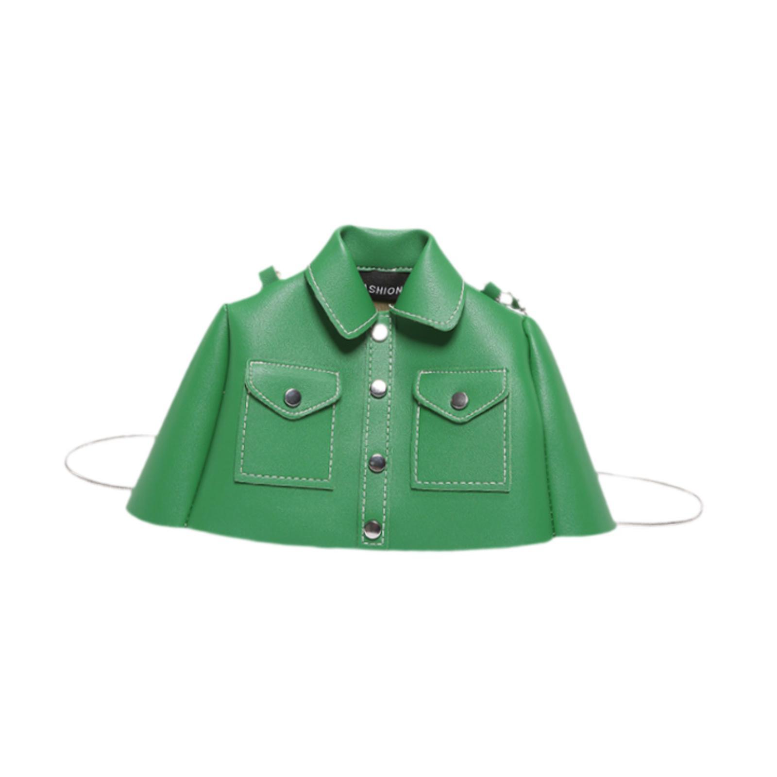 

Women Shoulder Bag Versatile Satchel Bag Portable Elegant Clothes Shaped Chain зелений