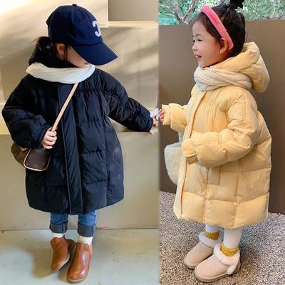 Parka Snowsuit Kids Winter Warm Down Jacket for Girls Coat Fashion Long Hooded Children Outerwear Toddler Girl Clothes