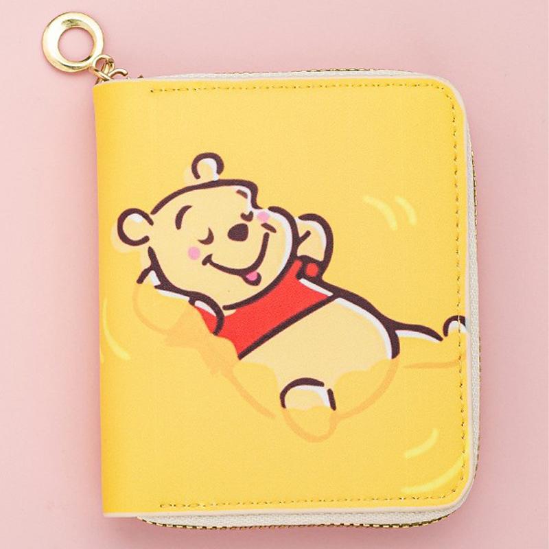 

Disney Winnie Pooh Bear Kawaii Coin Purses Cute Cartoon Small Wallet Card Holder Credit Card Case Holiday Event Gifts A