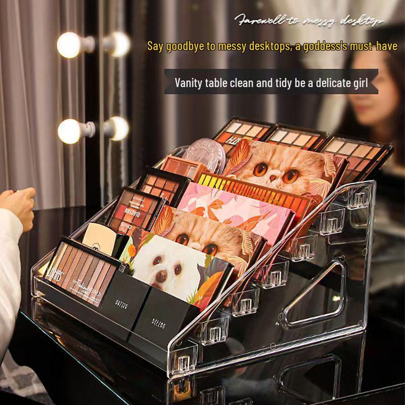 Deluxe Makeup Organizer: Large Capacity for Eyeshadow, Lipstick, Puff, Nail Polish & Badges